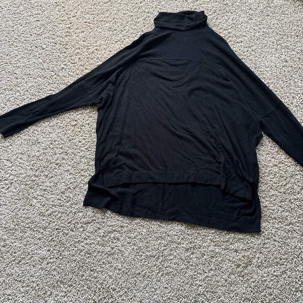 Aerie Black Cowl Neck Sweater Cozy Knit
